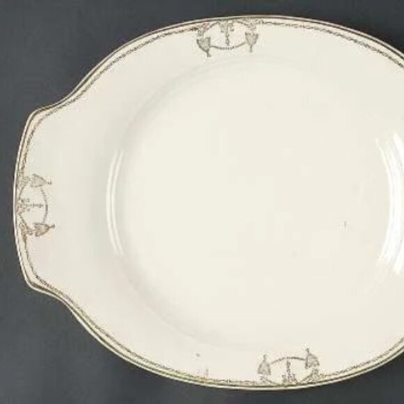 14" Oval Serving Platter in Commodore by Salem - Picture 2 of 6